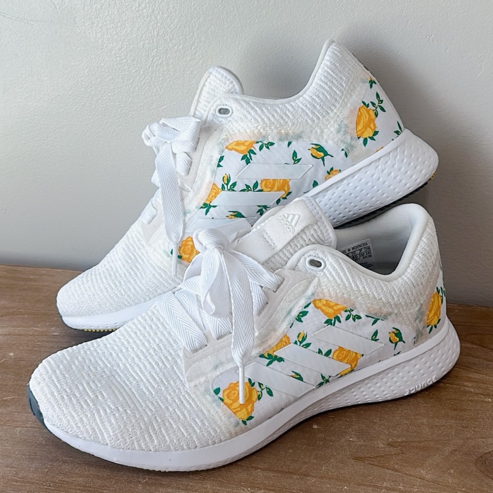 ADIDAS  Edge Lux 4 'Floral Print' RUNNING SHOES Size 8 - Picture 4 of 11